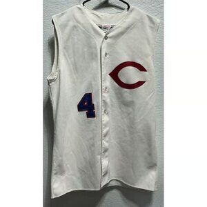 Vintage Wilson Women's Made In USA Cincinnati Reds Sleeveless Jersey #4 Large